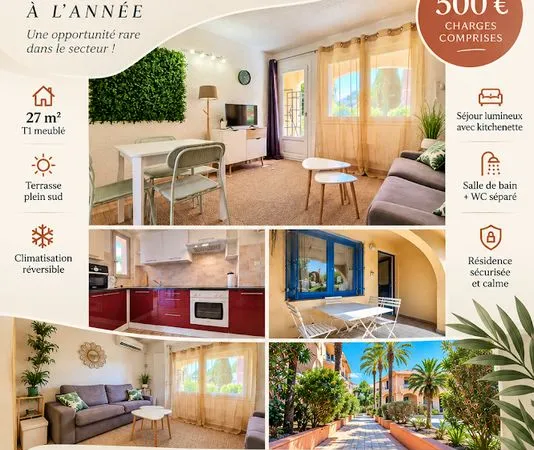 RARE a L année: studio a louer dans résidence de vacances