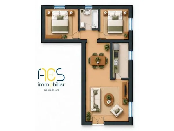 Appartement 3 pièces 70 m²