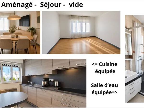 Appartement T4 de 64 m² avec 3 chambres, cave et parking - Mulhouse