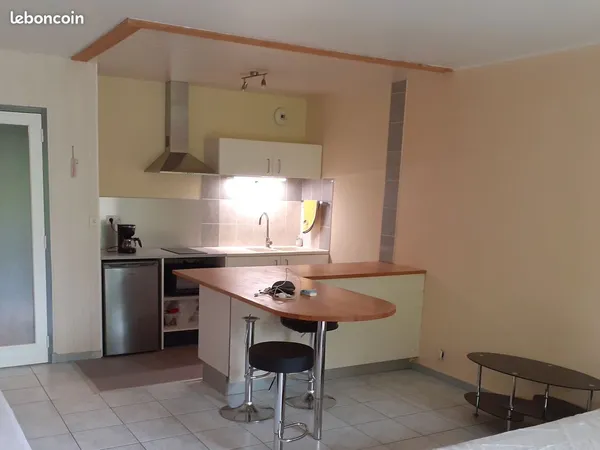 Vend grand studio de plain pied avec parc