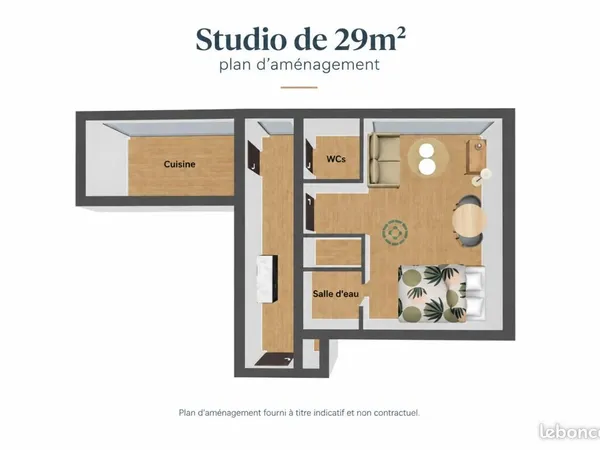 Appartement 1 pièce 29 m²