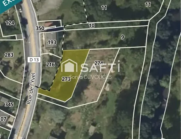 Terrain à bâtir 626 m²