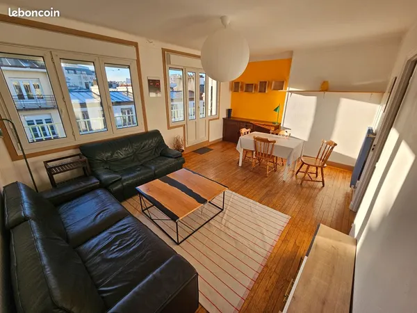 Coat ar gueven - Appartement meublé, dernier étage, 78m², 2 chambres, balcons
