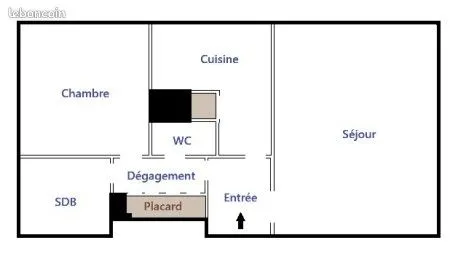 Appartement - 2 pièces - 47m²