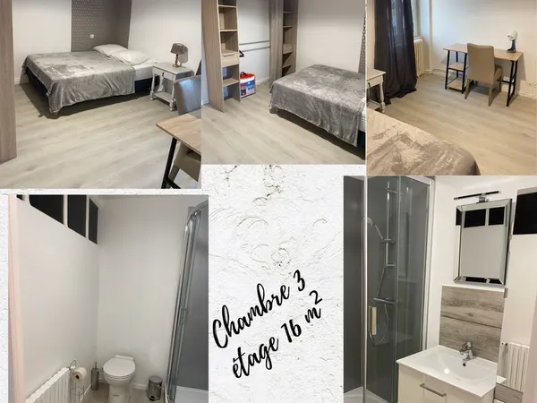 Chambre 16 m² salle d'eau privative - coloc Oudon - 480 tout inclus