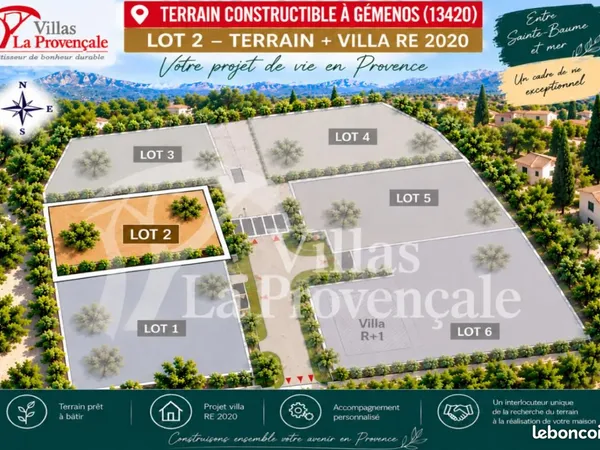 Terrain 534 m² Gemenos