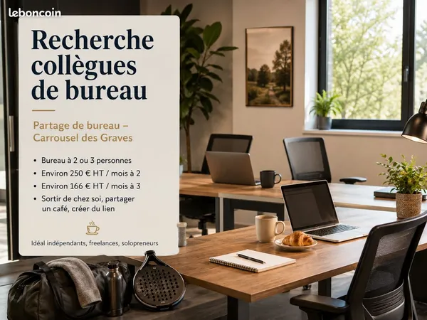 Bureau à partager (coworking)