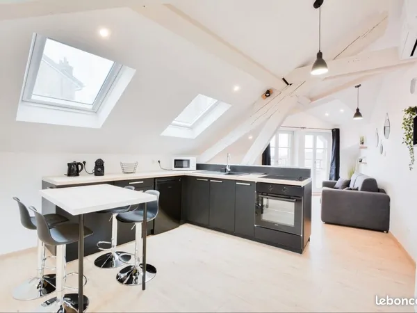 Appartement type loft meublé avec balcon - rue Oudinot à Nancy