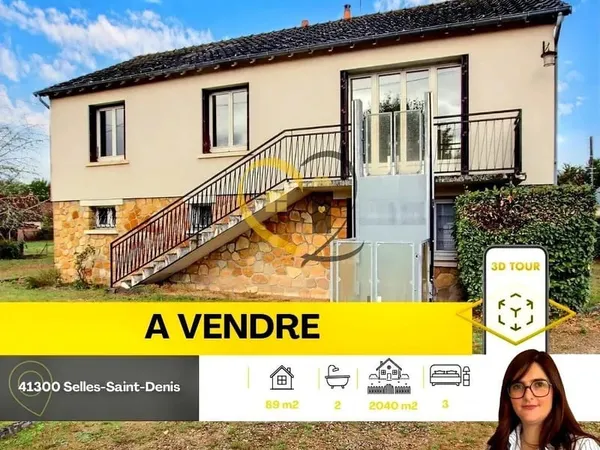 Maison de village avec grand terrain et dépendances à Selles-Saint-Denis