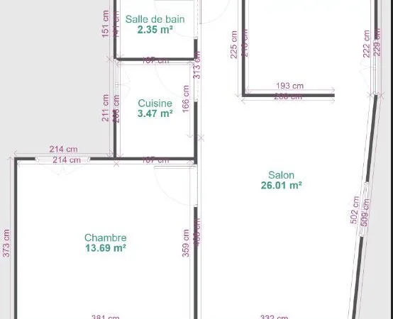 2/3 pièces - meublé et équipé - 48 m² - Vincennes Est - secteur libération Diderot