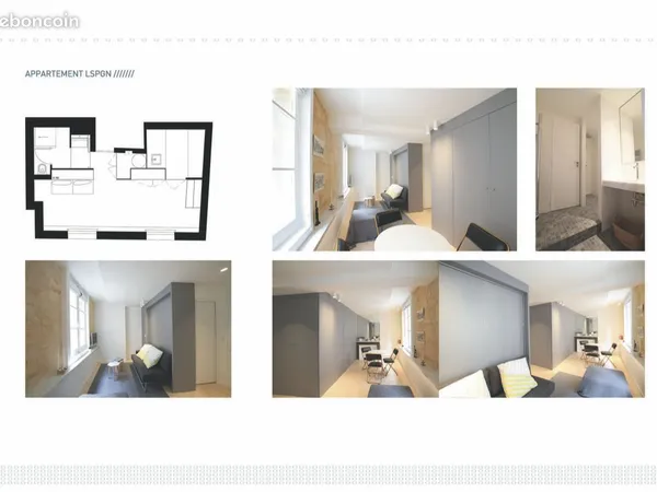 Studio meublé 26 m² - Bordeaux Saint-Pierre Location étudiante · bail meublé de 9 mois ou bail mobil