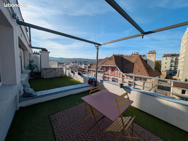Beau T1 Meublé - Terasse - Besançon Quartier Chaprais