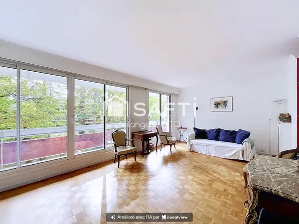 Appartement familial de 84 m² avec balcon, parc arboré, piscine et parking