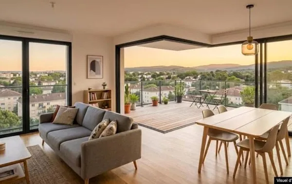 Vue Dégagée au 8e pour ce Superbe T4 de 84 m² avec Terrasse de 21 m²  Vénissieux