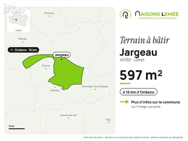 Terrain à bâtir 597 m² à Jargeau
