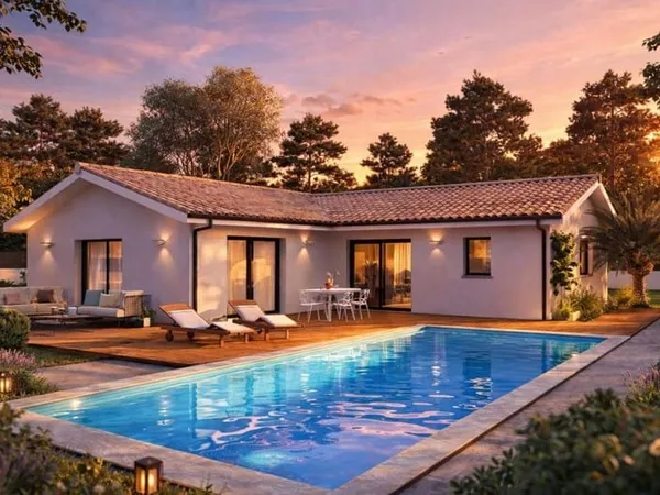 Maison en L de 90 m² avec garage à Ste Florence