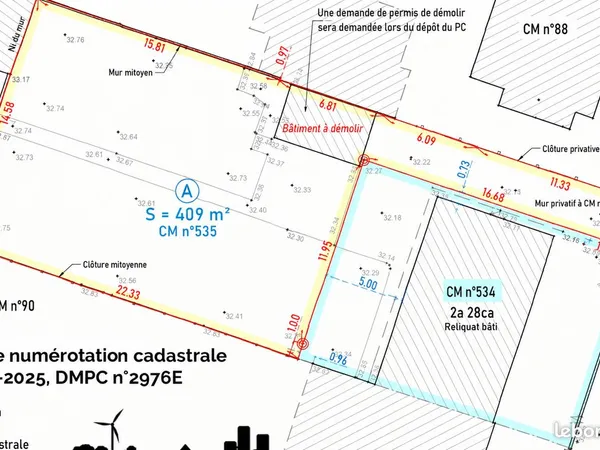 Terrain de 409 M2