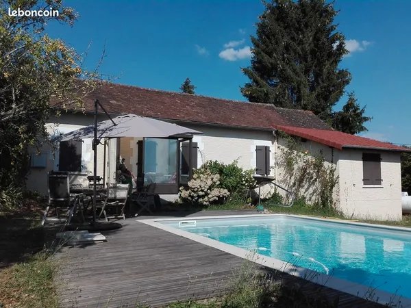 Maison de campagne, piscine, grange, belle vue
