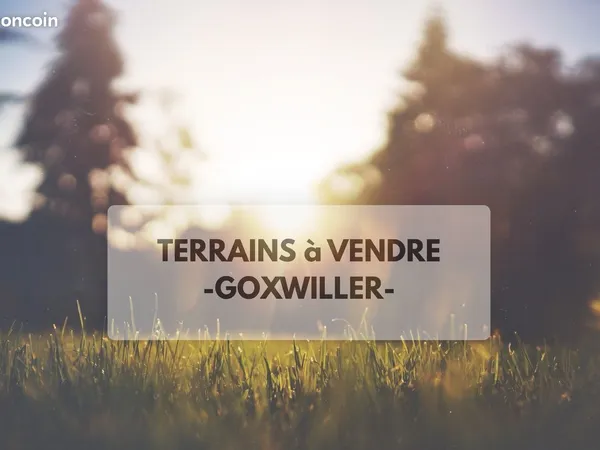 Nouveau à Goxwiller : Terrains viabilisés
