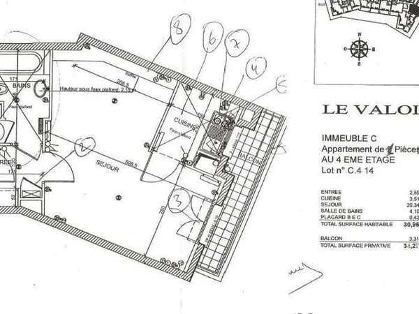 Appartement 1 pièce 31 m²