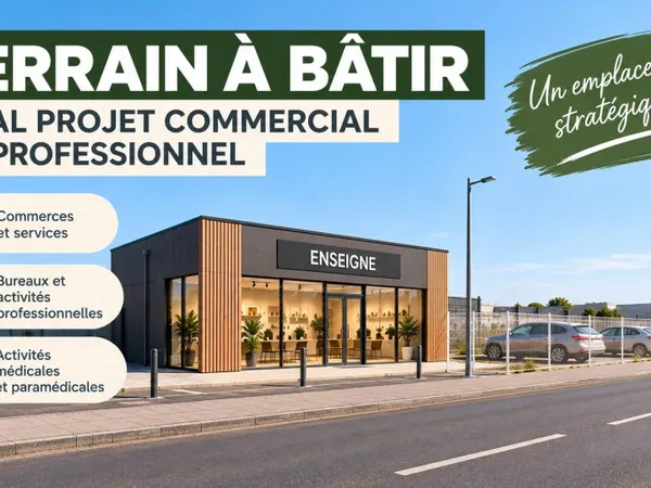 SAINT-LOUBÈS - TERRAIN DE 1 086 M² - EMPLACEMENT STRATÉGIQUE À FORTE VISIBILITÉ