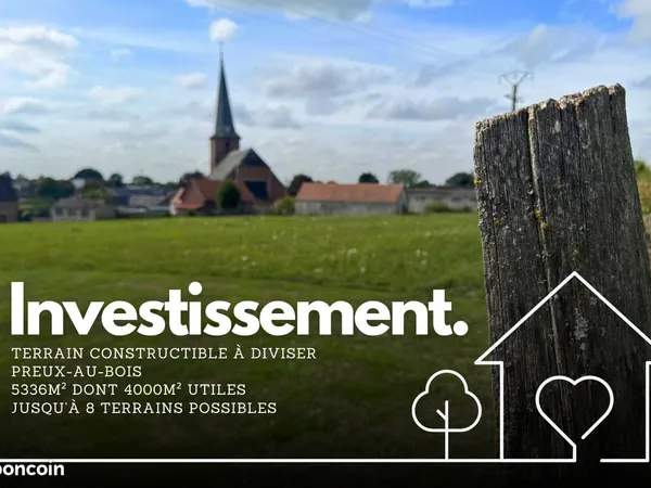 Terrain 5336 m² Preux-au-Bois