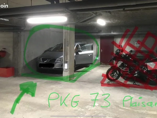 Loue place de parking en sous sol