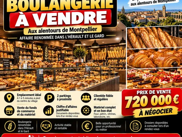 Vend boulangerie urgent
