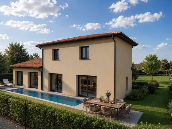 Villa Genas secteur Le Bourg, 112m2 habitables, jardin envir
