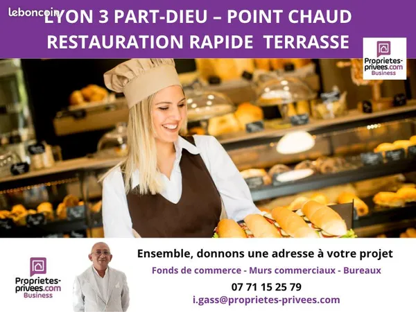 Fonds de commerce point chaud 30 m²