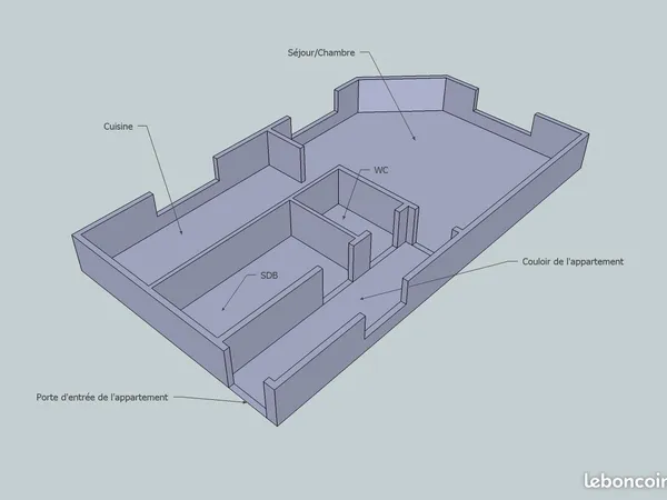 Studio pour étudiant 25m²