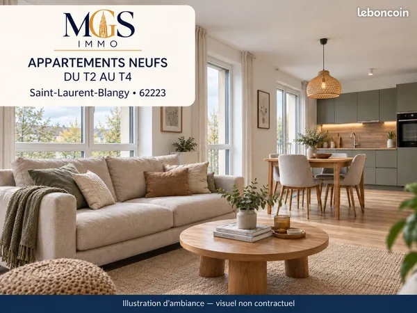 Appartements neufs du T2 au T4 avec terrasse ou balcon - Saint-Laurent-Blangy