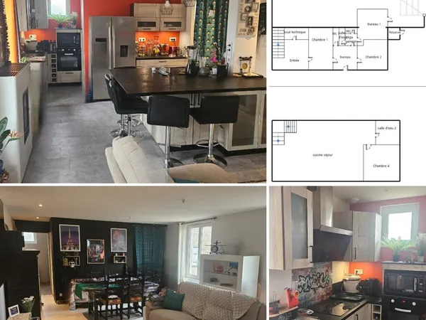 🏡 Ensemble immobilier : maison 140 m² + hangar pierre 720 m² sur 3200 m²