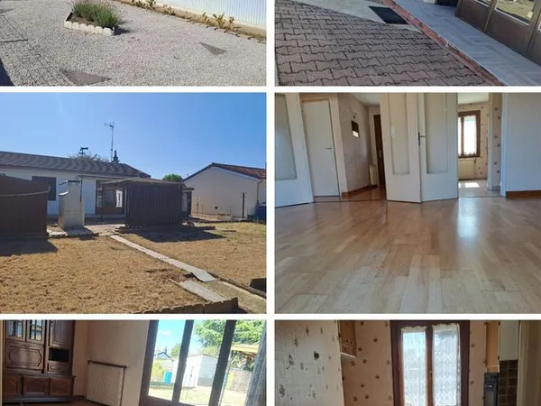 Maison de plain-pied 86 m² - 4 chambres -Terrain clos de 539 m²