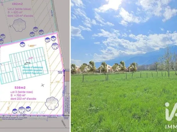 Terrain 760 m²