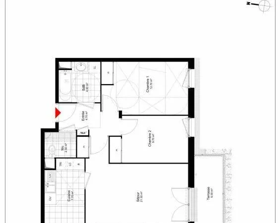 Appartement 3 pièces 62 m²