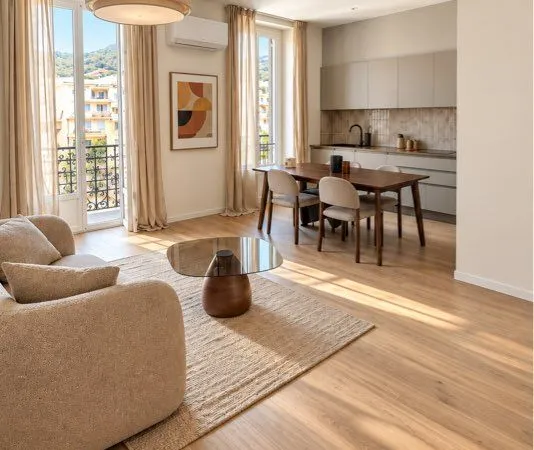 Le port - T4 lumineux, vendu meublé, dernier étages, 2 balcons