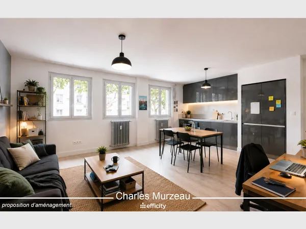 Appartement 2 pièces 57 m²