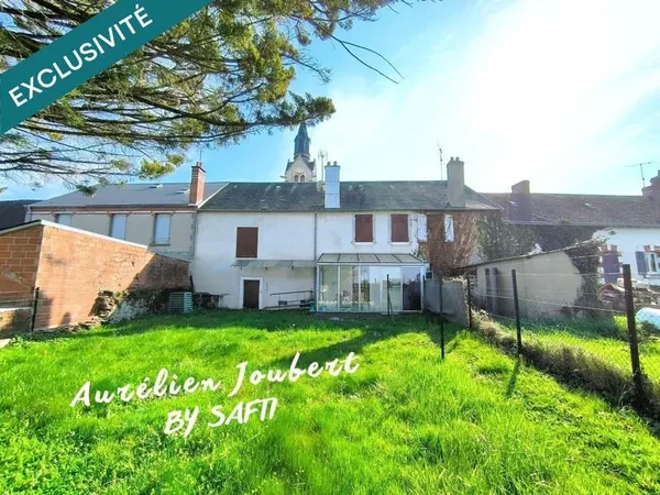 Maison de ville 80 m² avec garage 56 m² et jardin