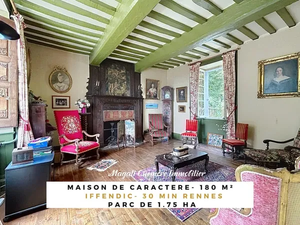 Demeure 8 pièces - 180 m2 habitables dans son parc arboré de