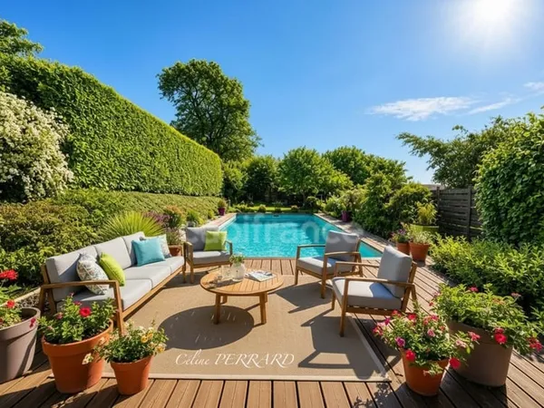Maison : 8 pièces 230m² -SAINT CERGUES (74)- jardin, piscine, parkings 5 chambres et 42m² d'espace i