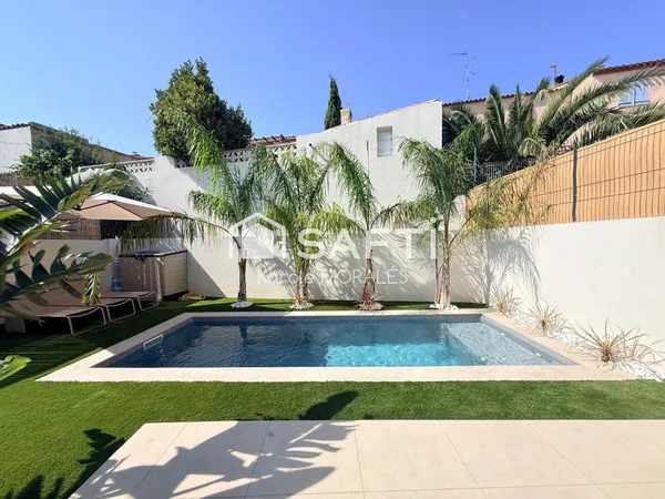 PERPIGNAN, PORTE D ESPAGNE, BELLE VILLA NEUVE DE 130 M2, T5 AVEC PISCINE ET GARAGE