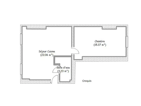 Appartement de 2 pièces