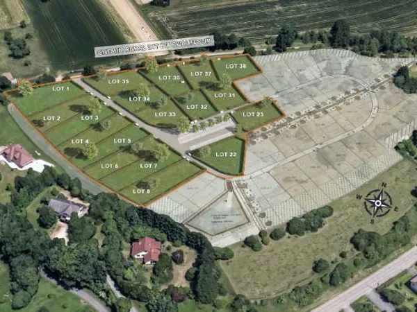 Terrain en lotissement 647 m²