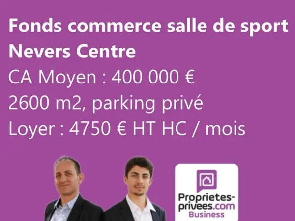 NEVERS - FONDS DE COMMERCE SALLE DE SPORT