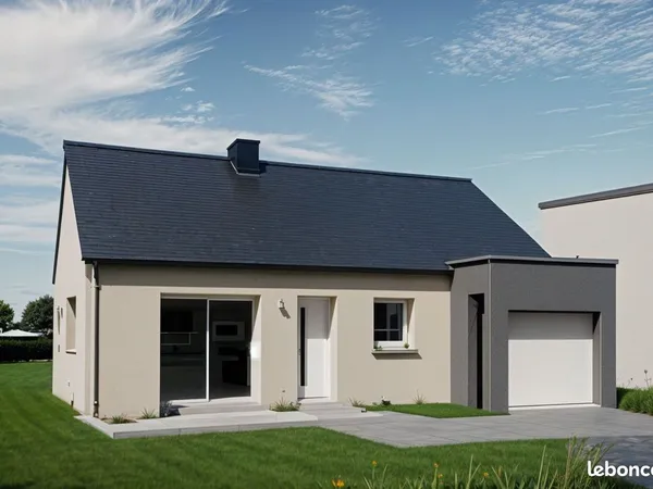 Maison plain-pied 2 chambres & garage