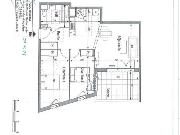Appartement 3 pièces 63 m²