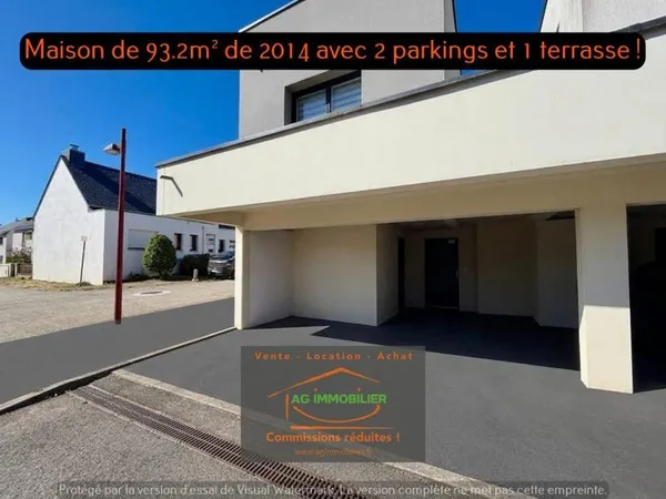 Maison récente de 93.2m² avec parkings, cellier et terrasse !