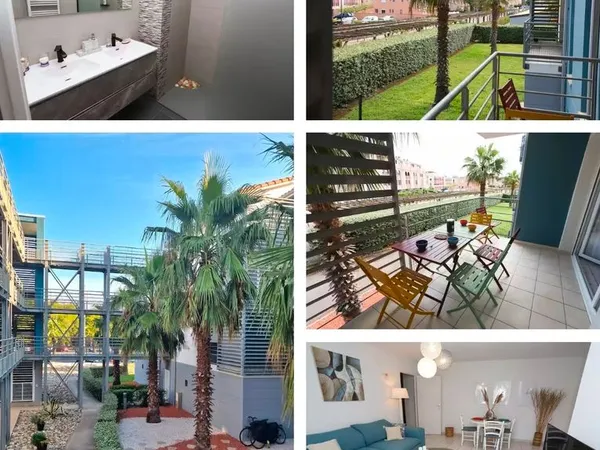 Saint-Cyprien Plage - T3 de 63 m² meublé - Terrasse 11 m² - Climatisation - Parking - À 5 min de la 