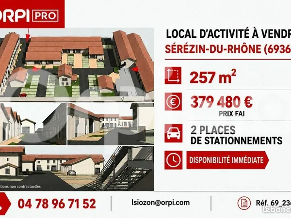 Local d'activité 257 m²